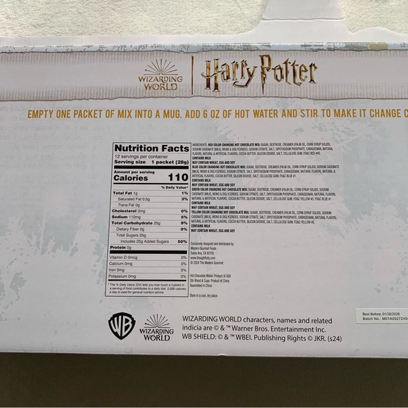 Harry Potter Hogwarts 12 color changing hot chocolate pots with wand stick - Picture 3 of 9